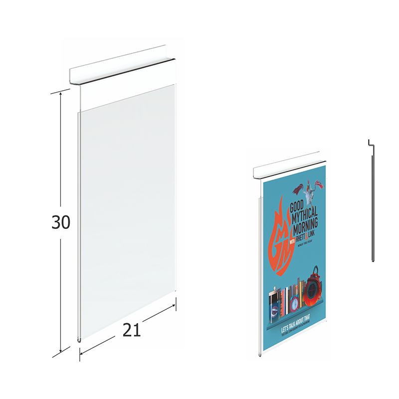 Θήκη μηνυμάτων Α4 κάθετη (21x30cm) slat - plexiglass